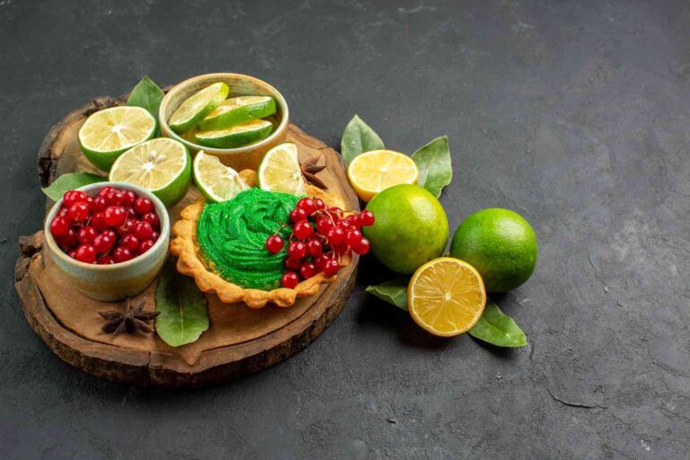 Sour foods with lemons, limes and tart berries